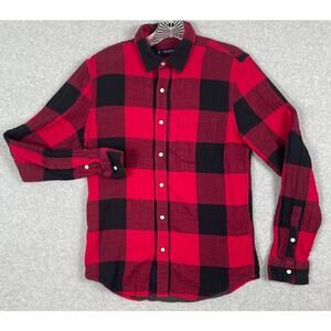 Lucky Brand‎ Flannel Shirt Men's Long Sleeve Button Size-S Pearl Snaps